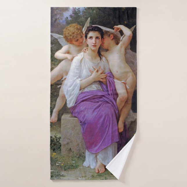 Toalha De Banho Mulher com Cupido, Bouguereau (Toalha de Banho)