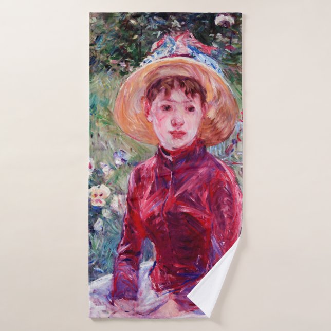 Toalha De Banho Mulher em Vermelho, Berthe Morisot (Toalha de Banho)