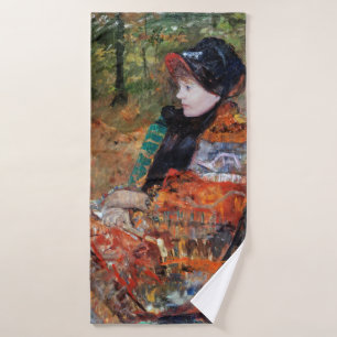 Toalha De Banho Mulher Sentada no Banco, Mary Cassatt