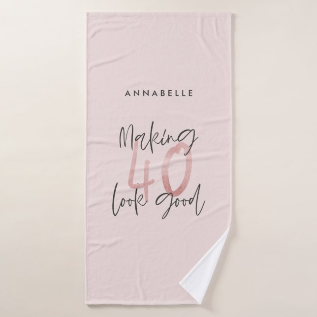 Toalha De Banho na moda aniversário de 40 anos  (Toalha de Banho)