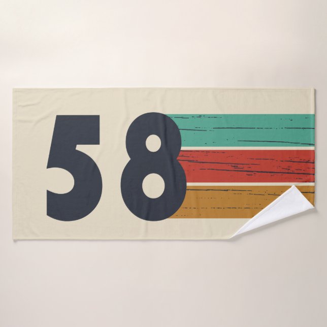 Toalha De Banho nascer de aniversário de 1958 (Toalha de Banho)