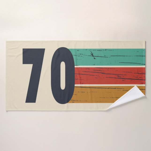 Toalha De Banho Nascer em presente de aniversário de 1970 (Toalha de Banho)