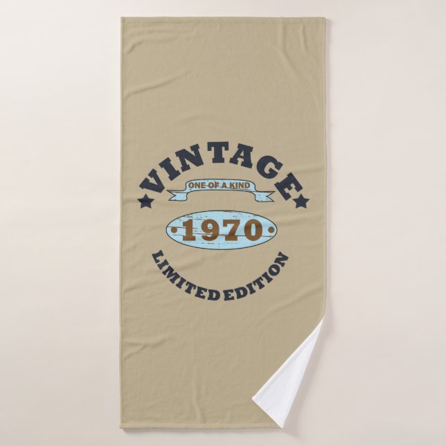 Toalha De Banho Nascer em presente de aniversário de 1970 (Toalha de Banho)