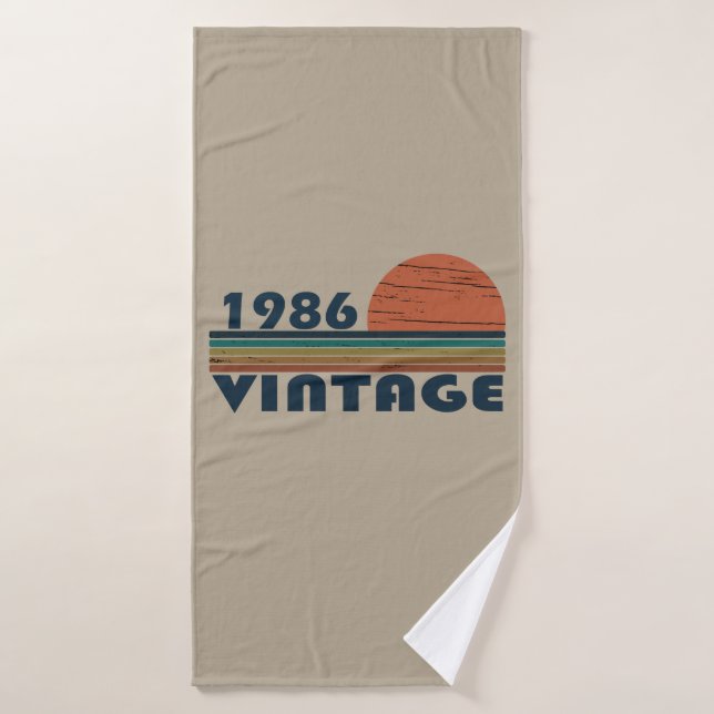 Toalha De Banho nascer em presente de aniversário de 1986 (Toalha de Banho)