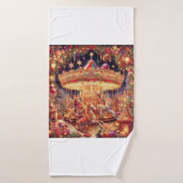 Toalha De Banho "Natal Carousel Joy Bath Towel