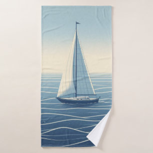 Toalha De Banho Navio de vela no alto mar