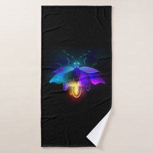Toalha De Banho Neon Firefly a preto