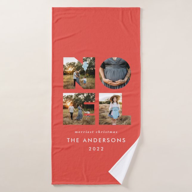 Toalha De Banho Noel Christmas bold 4 foto simples Holiday