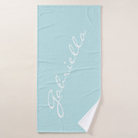 Nome de Script Minimalista Simples Pastel Aqua Per