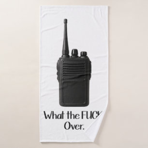 Toalha De Banho O Que O Fu*k Sobre O Ícone De Walkie Talkie Engraç