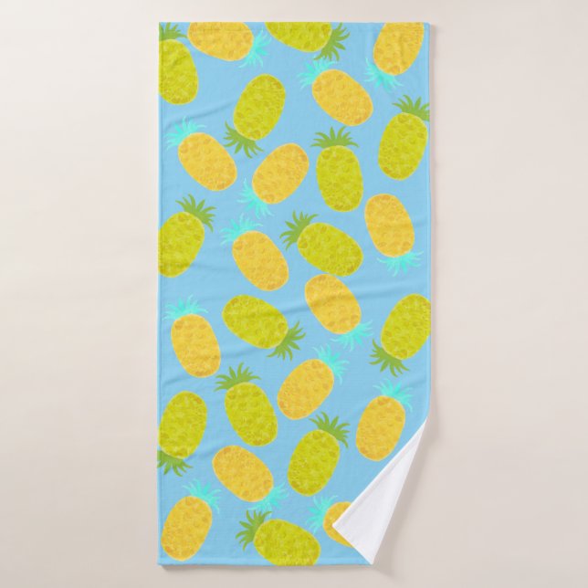 Toalha De Banho Ocean Pineapples Pattern (Toalha de Banho)