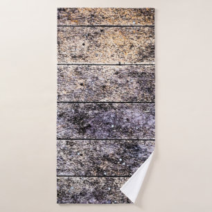 Toalha De Banho Old white wooden texture background. Color stain d