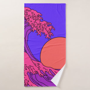 Toalha De Banho Onda de excelente no estilo de Arte de Pop Vaporwa