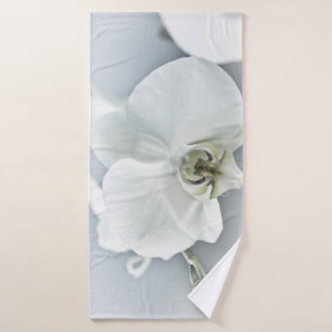Toalha De Banho Orquídea Phalaenopsis Branca