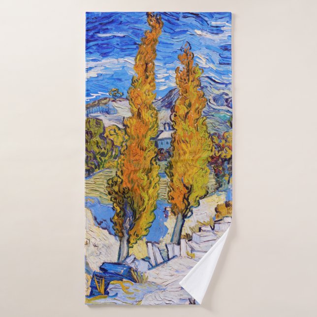 Toalha De Banho Os Poplars em Santo-Rémy, Van Gogh (Toalha de Banho)