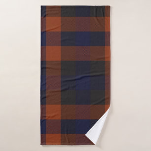 Toalha De Banho Padrão Clássico Moderno de Xadrez Tartan Invisível