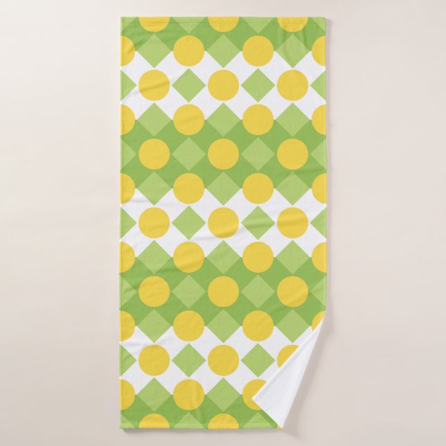 Toalha De Banho Padrão de Linhas Cheias de Formas (Toalha de Banho)