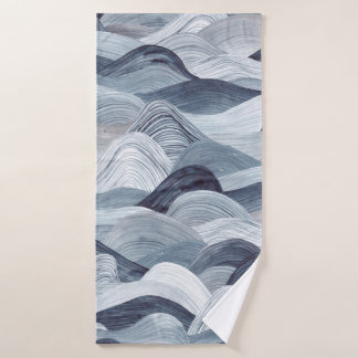 Toalha De Banho Padrão de onda aquática. Um fundo perfeito. Cinza
