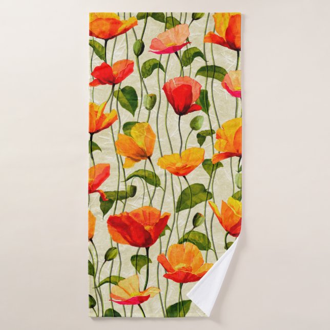 Toalha De Banho Padrão de papilas de papel digital (Toalha de Banho)