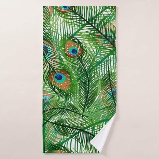 Toalha De Banho padrão de penas de pântano (Toalha de Banho)