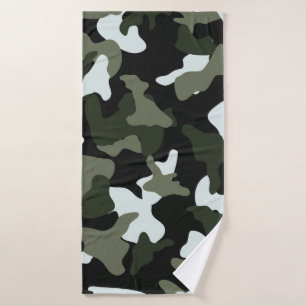 Toalha De Banho Padrão do exército de camuflagem do Camo Branco Ve