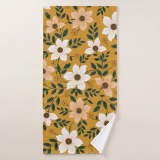 Toalha De Banho padrão floral tradicional sem descontinuidades no 