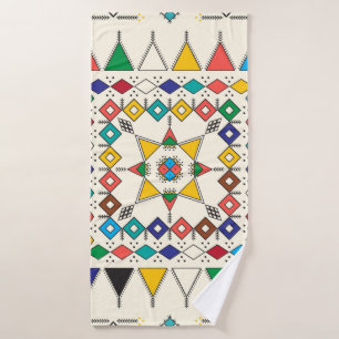 Toalha De Banho Padrão geométrico repetitivo decorativo inspirado