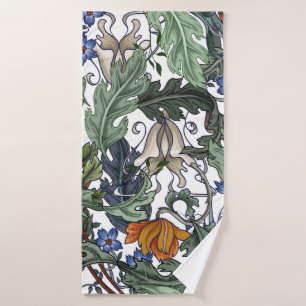 Toalha De Banho Padrão sem costura com flores no estilo de deco d