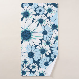 Toalha De Banho Padrão sem costura floral/padrão textual de flor, 