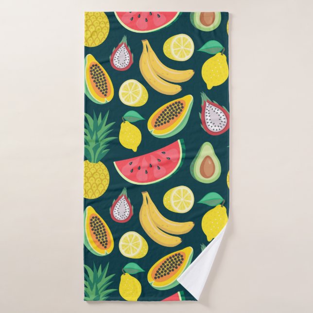 Toalha De Banho padrão sem descontinuidades da fruta tropical (Toalha de Banho)
