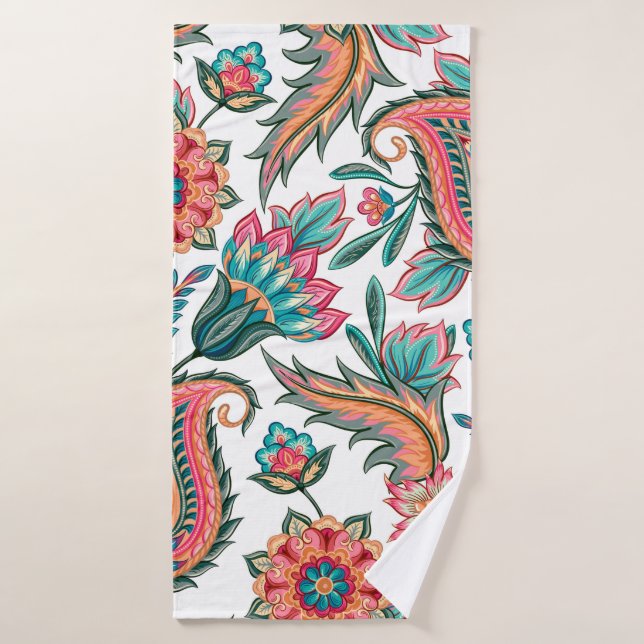 Toalha De Banho Padrão tradicional de paisley oriental uniforme. V (Toalha de Banho)