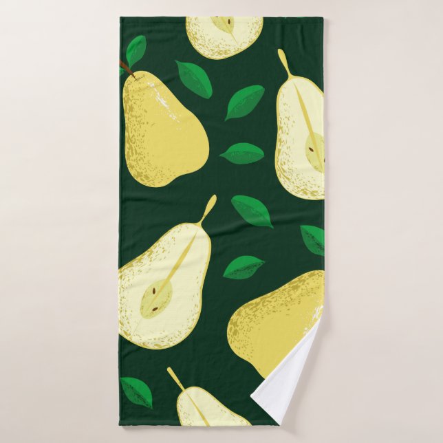 Toalha De Banho Padrão uniforme de frutas de Pear (Toalha de Banho)