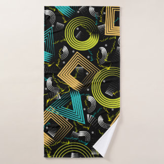 Toalha De Banho Padrões geométricos,retrô,90s,abstrato,a