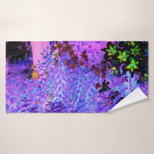 Toalha De Banho Paisagem de Black e Crimson Lily Garden