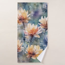 Toalha De Banho Paisagens com flores