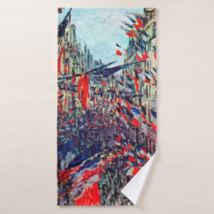 Toalha De Banho Paris no Dia Nacional, Claude Monet