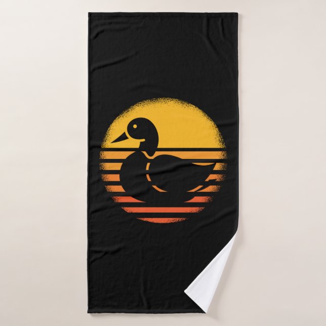 Toalha De Banho Pato Animal Retro (Toalha de Banho)