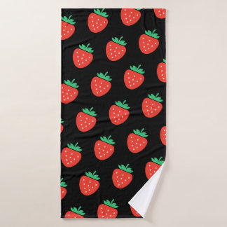 Toalha De Banho pattern strawberries