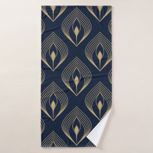 Toalha De Banho Pavock feather ombre padrão ditzy motif floral.