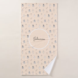 Toalha De Banho Peach Ballerina e Flores