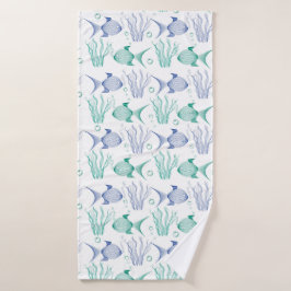 Toalha De Banho Peces y algas