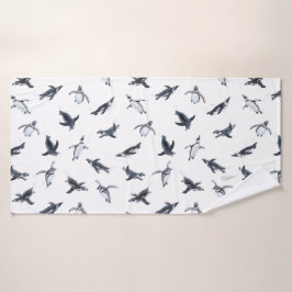 Toalha De Banho Penguin Squadron | Ocean Art Design