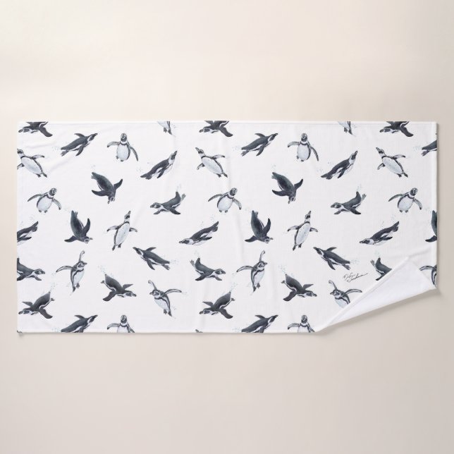 Toalha De Banho Penguin Squadron | Ocean Art Design (Toalha de Banho)