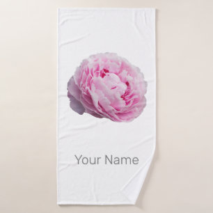 Toalha De Banho Peony Blossom Rosa Para Flor E Lover De Jardim