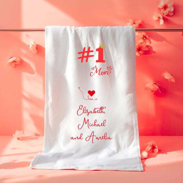 Toalha de Banho Personalizada #1 Amor de Mãe (Criador carregado)