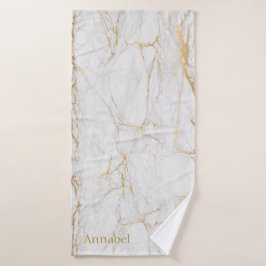 Toalha De Banho Personalizada, cinzas leves e ginástica de ouro