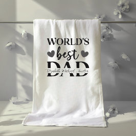 Toalha de Banho Personalizada Melhor Pai do Mundo