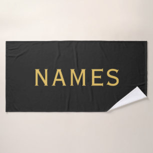 Toalha De Banho Personalizado Com Sobrenome ou Apelido Neles