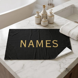 Toalha De Banho Personalizado Com Sobrenome ou Apelido Neles