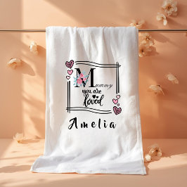 Toalha De Banho Personalized Floral Mommy Bath Towel